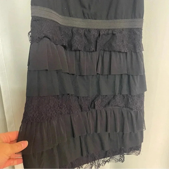 Xhilaration black sleeveless ruffled skirt dress size large - Picture 4 of 7
